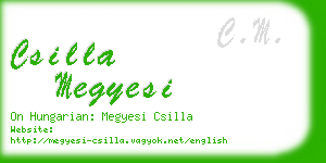 csilla megyesi business card